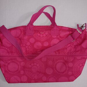THIRTY-ONE  EXPAND/ EXTENDER PINK CIRCLES SHOULDER STRAP TOTE BAG